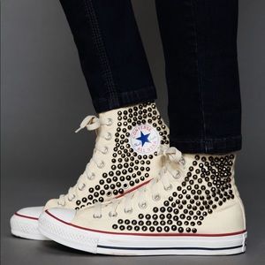 Free People Studded High Top Converse